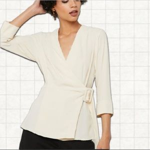 Topshop Buckle Wrap Blouse